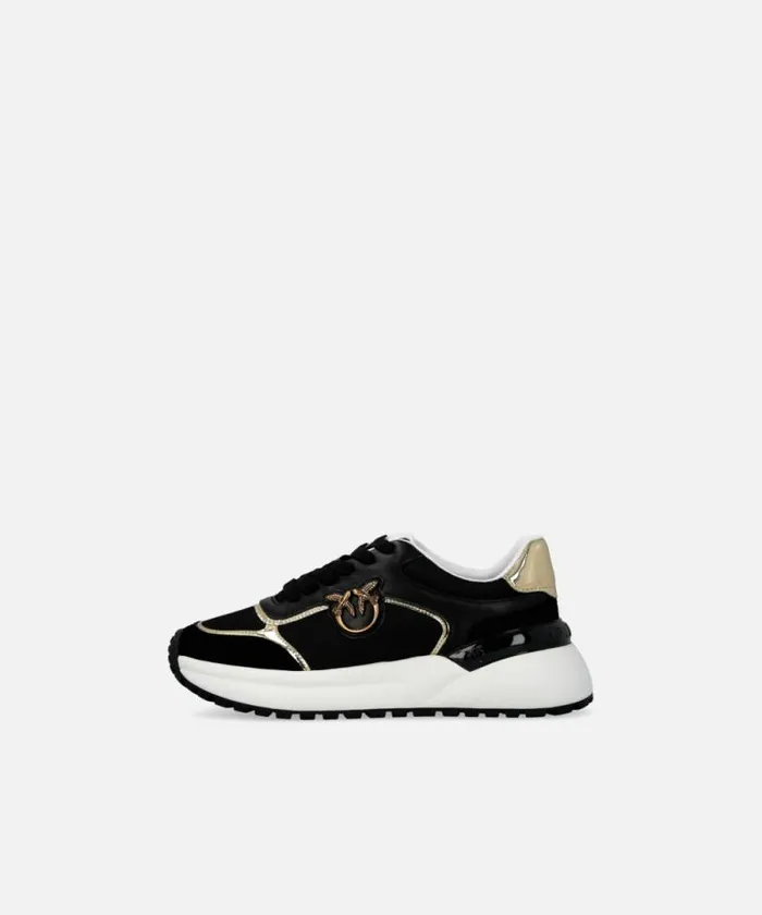 Women Sneakers Pinko Sneakers With Logo And Mirrorfinish Details Blackplatinumwhite Women Sneakers Pinko Sneakers With Logo And Mirrorfinish Details Blackplatinumwhite