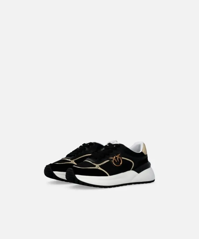 Women Sneakers Pinko Sneakers With Logo And Mirrorfinish Details Blackplatinumwhite Women Sneakers Pinko Sneakers With Logo And Mirrorfinish Details Blackplatinumwhite
