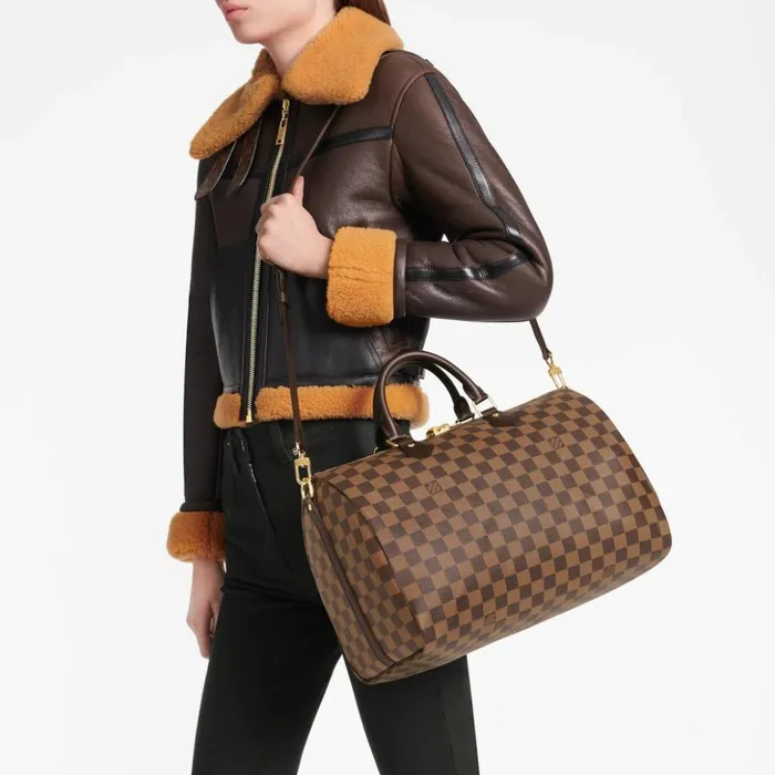 Women Speedy Bag Louis Vuitton Louis Vuitton Damier Ebene Canvas Speedy Bandouliere 35 N41366 8211 Louis Vuitton Handbag Store