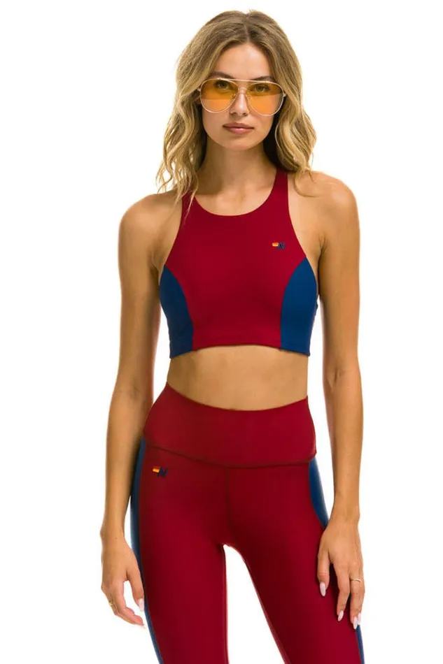 Women Sports Bras Aviator Nation Color Block Racer Sports Bra 8211 Blazer