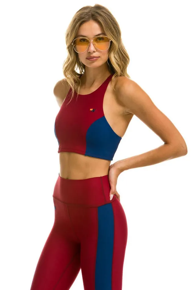 Women Sports Bras Aviator Nation Color Block Racer Sports Bra 8211 Blazer