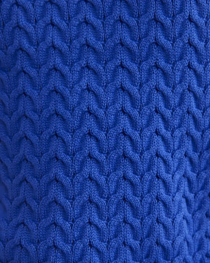 Women Sportscraft Knits and Cardigans Elka Cable Cropped Vest Sorrento Blue