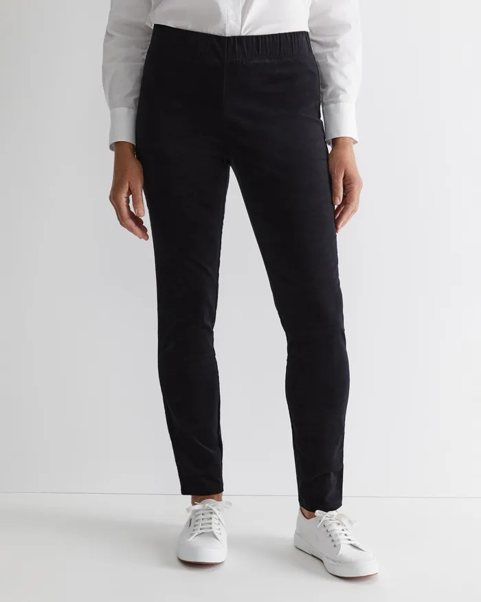 Women Sportscraft Pants Felicity Velvet Pull On Pant Black