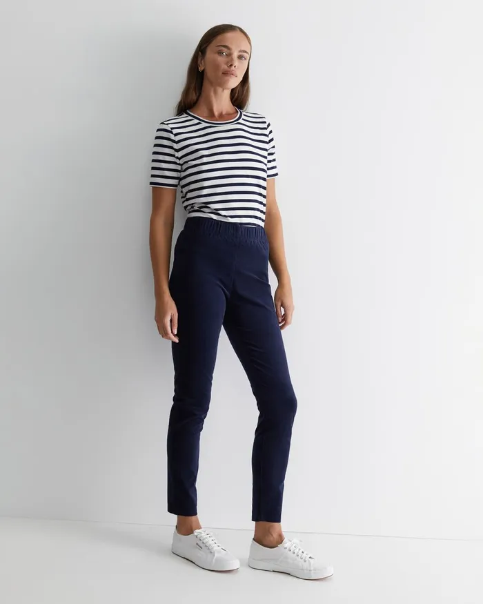 Women Sportscraft Pants Felicity Velvet Pull On Pant Navy