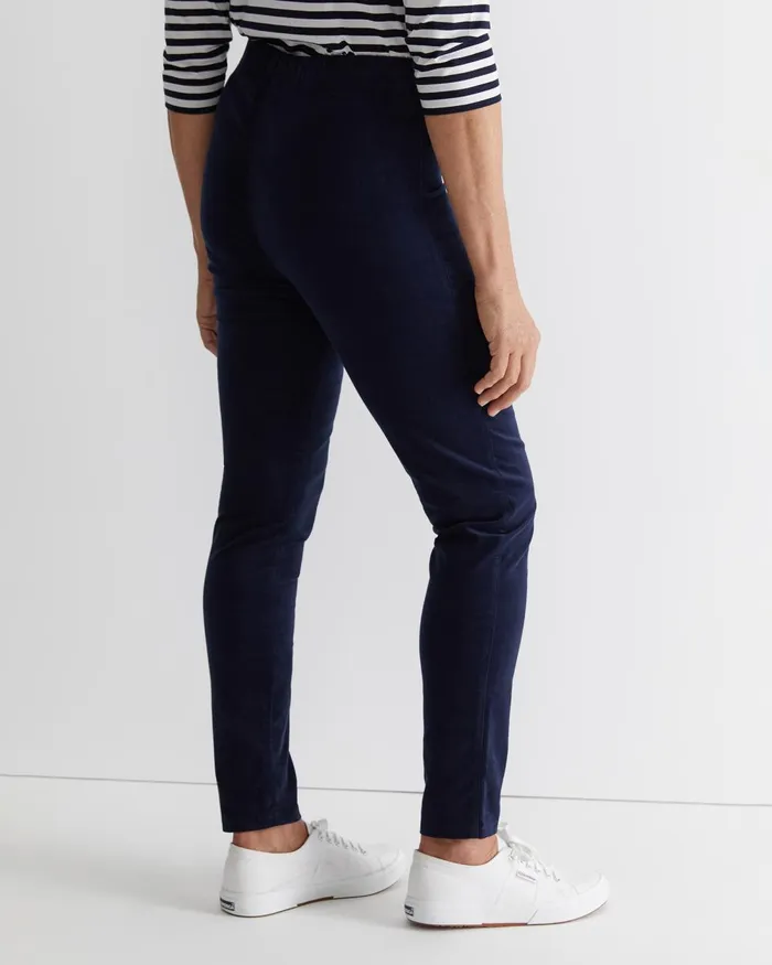 Women Sportscraft Pants Felicity Velvet Pull On Pant Navy