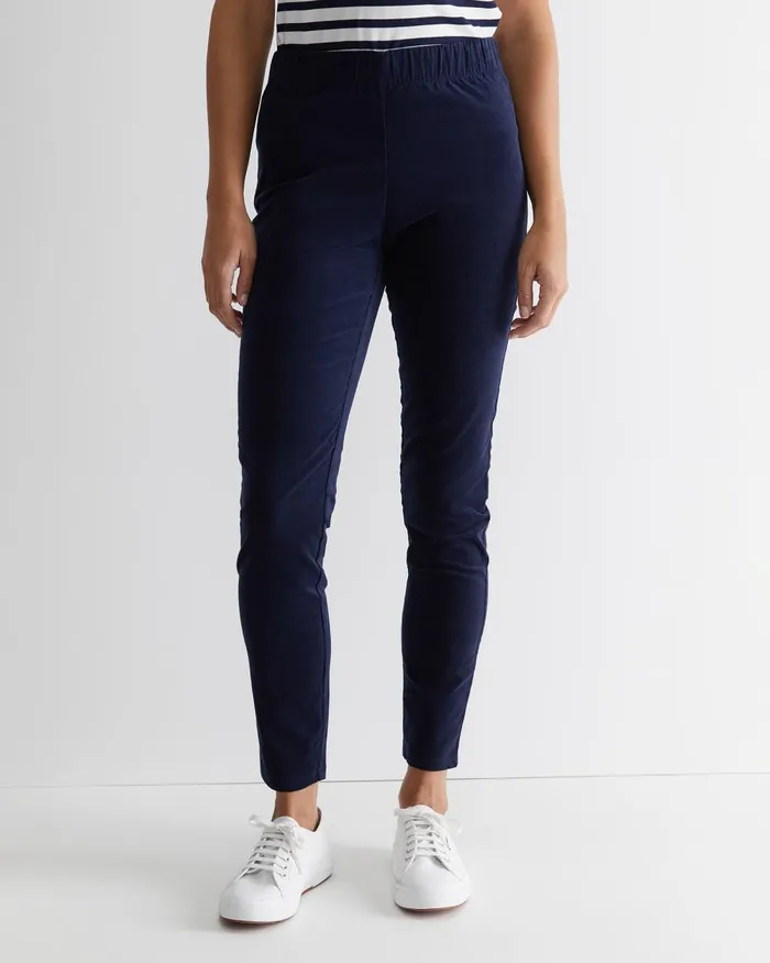 Women Sportscraft Pants Felicity Velvet Pull On Pant Navy