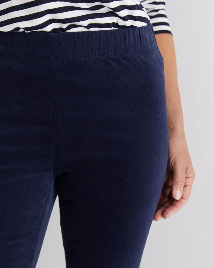Women Sportscraft Pants Felicity Velvet Pull On Pant Navy