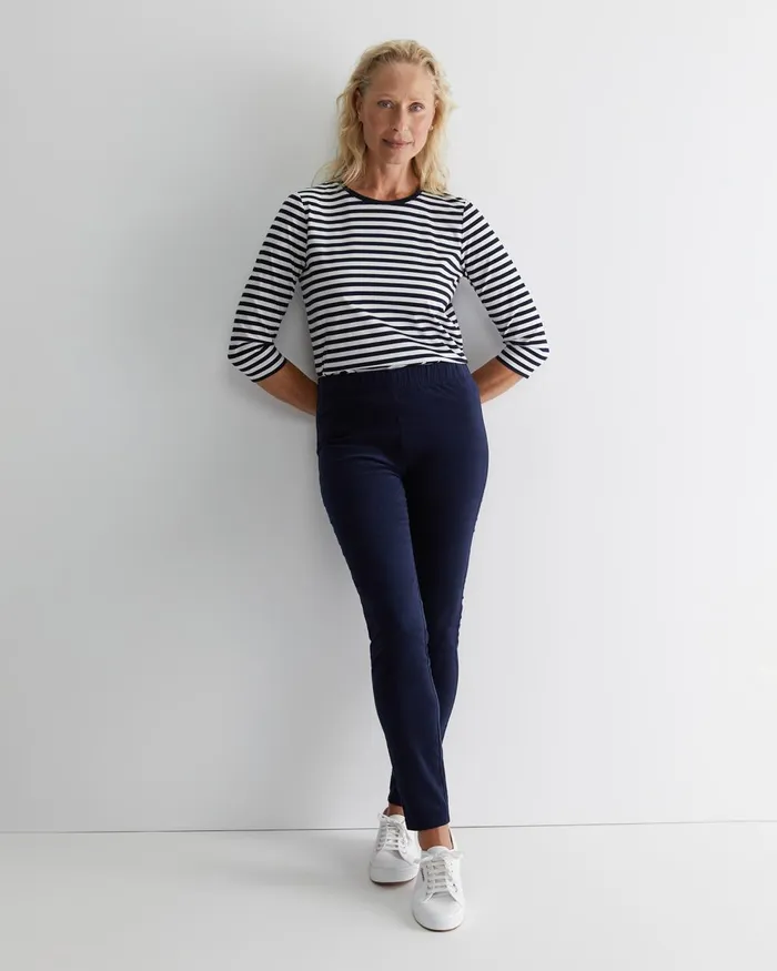 Women Sportscraft Pants Felicity Velvet Pull On Pant Navy