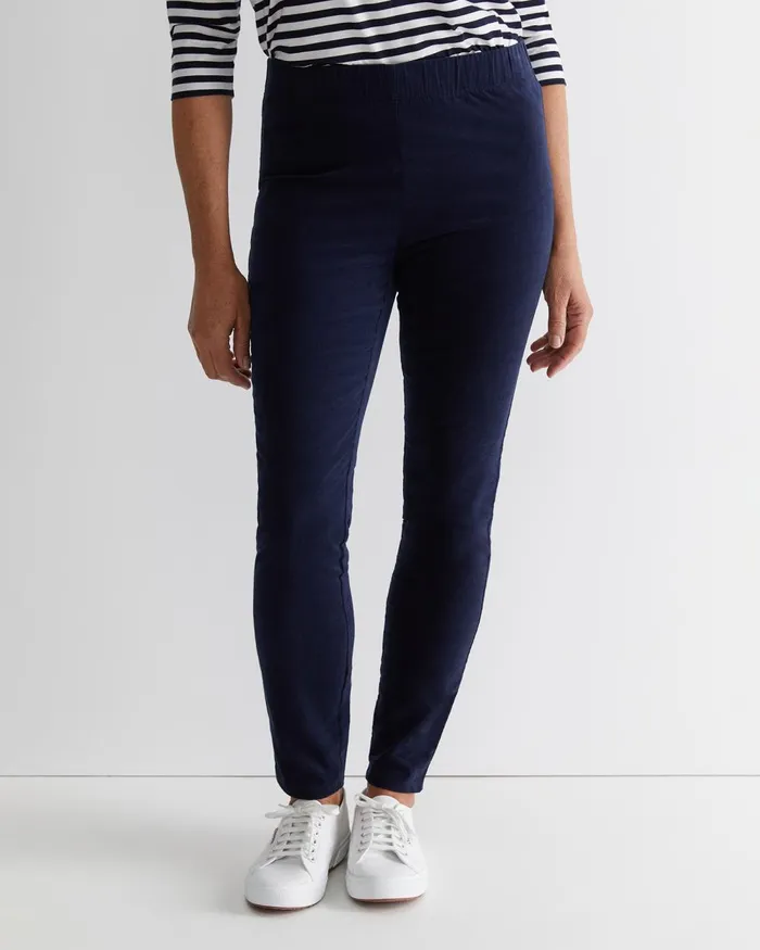 Women Sportscraft Pants Felicity Velvet Pull On Pant Navy