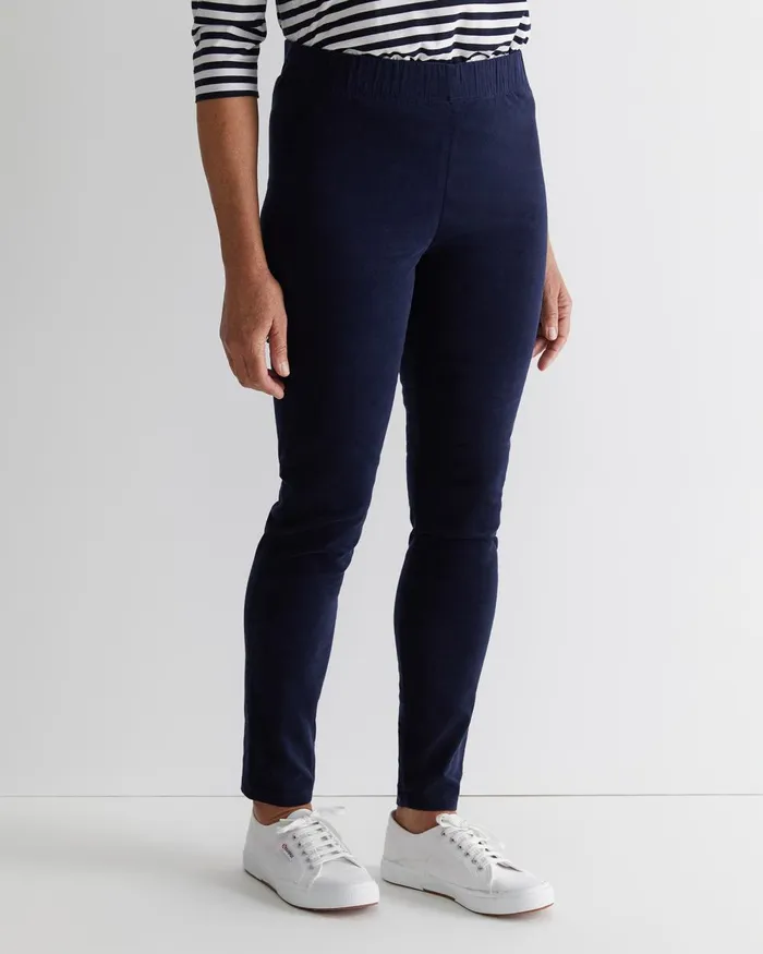 Women Sportscraft Pants Felicity Velvet Pull On Pant Navy