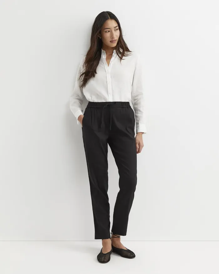 Women Sportscraft Pants Rosa Bead Trim Linen Pant Black