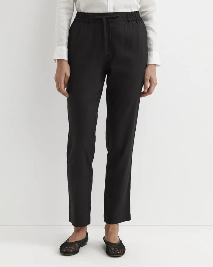 Women Sportscraft Pants Rosa Bead Trim Linen Pant Black