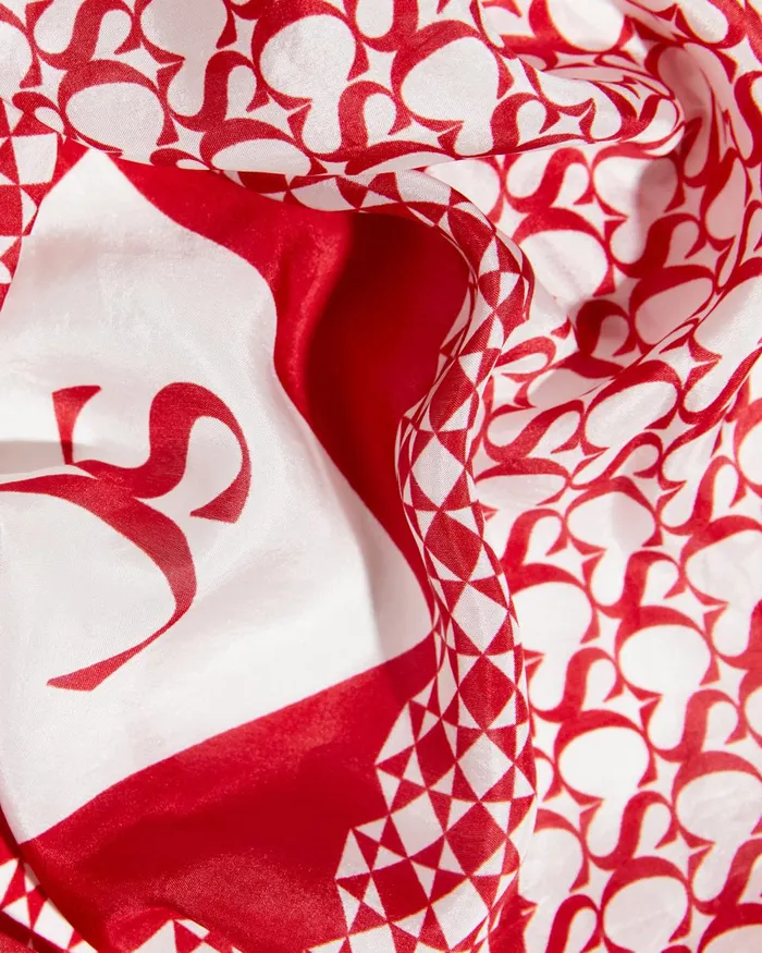 Women Sportscraft Scarves Logo Silk Scarf Red