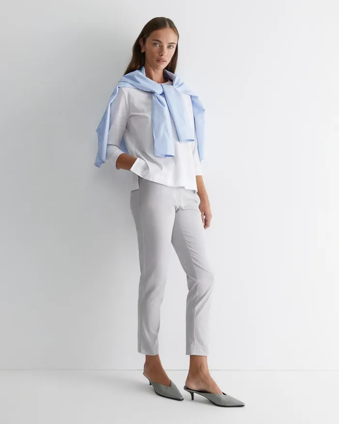Women Sportscraft Tops and Tees Cotton Crew 3 Quarter Sleeve TShirt White