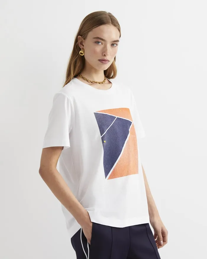 Women Sportscraft Tops and Tees Essential Short Sleeve Club Tee Whitemulti