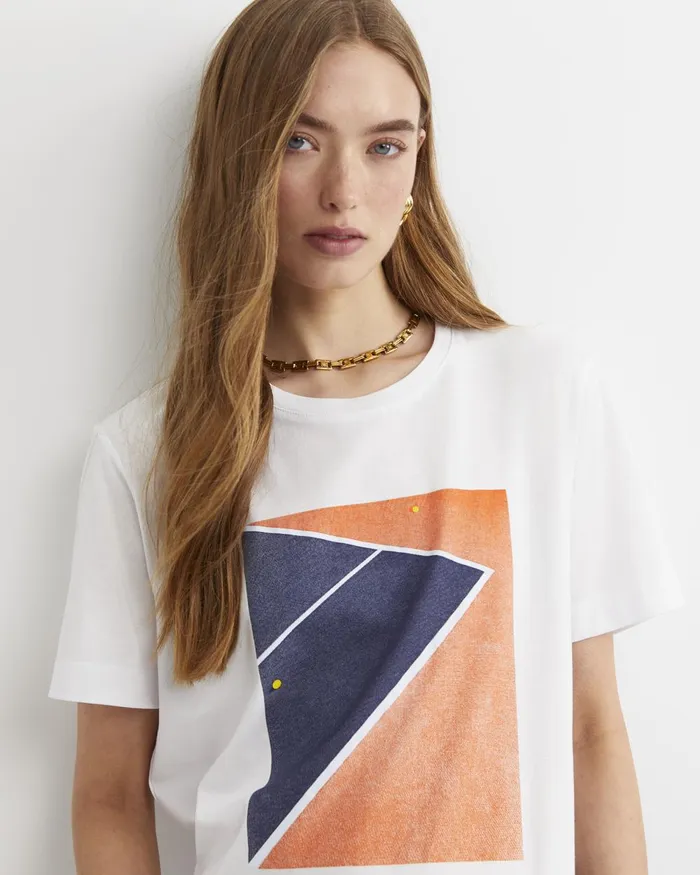 Women Sportscraft Tops and Tees Essential Short Sleeve Club Tee Whitemulti