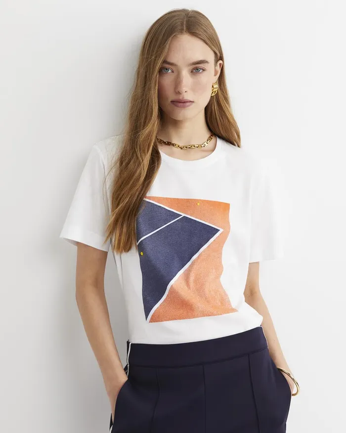 Women Sportscraft Tops and Tees Essential Short Sleeve Club Tee Whitemulti