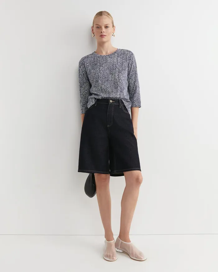 Women Sportscraft Tops and Tees Harriet Mercerised Tee Navy Multi