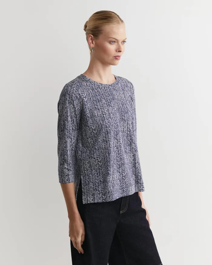 Women Sportscraft Tops and Tees Harriet Mercerised Tee Navy Multi