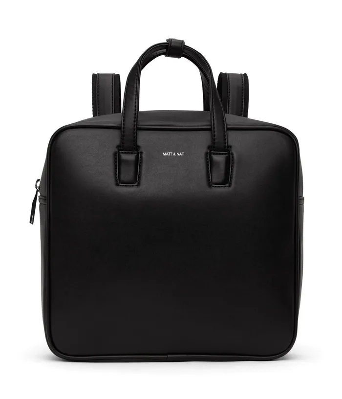 Women Suda Vegan Backpack 8211 Loom Black Shiny Nickel Matt and Nat Backpacks Women Suda Vegan Backpack 8211 Loom Black Shiny Nickel Matt and Nat Backpacks