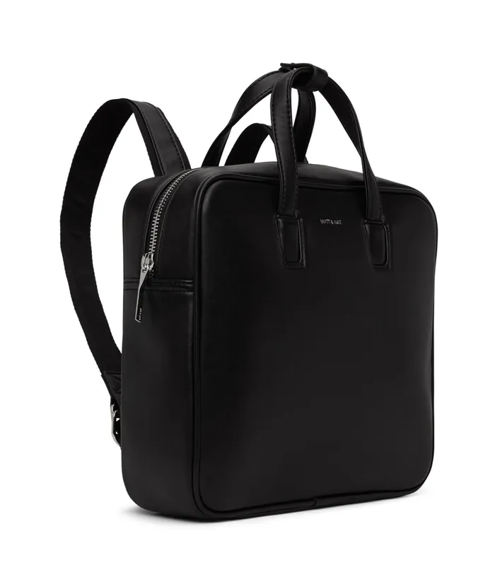 Women Suda Vegan Backpack 8211 Loom Black Shiny Nickel Matt and Nat Backpacks Women Suda Vegan Backpack 8211 Loom Black Shiny Nickel Matt and Nat Backpacks