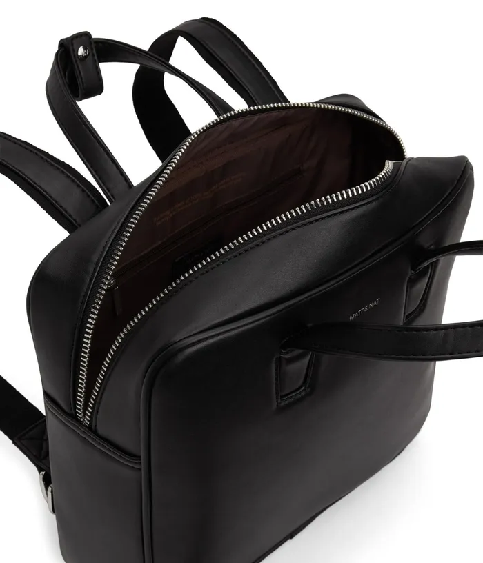 Women Suda Vegan Backpack 8211 Loom Black Shiny Nickel Matt and Nat Backpacks Women Suda Vegan Backpack 8211 Loom Black Shiny Nickel Matt and Nat Backpacks