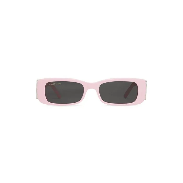 Women Sunglasses Balenciaga Dynasty Rectangle Sunglasses In Pink