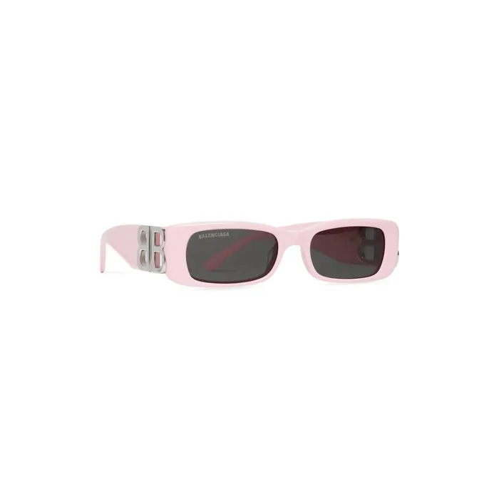 Women Sunglasses Balenciaga Dynasty Rectangle Sunglasses In Pink