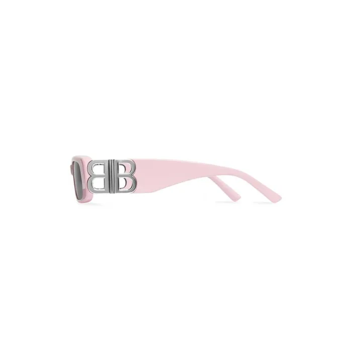 Women Sunglasses Balenciaga Dynasty Rectangle Sunglasses In Pink