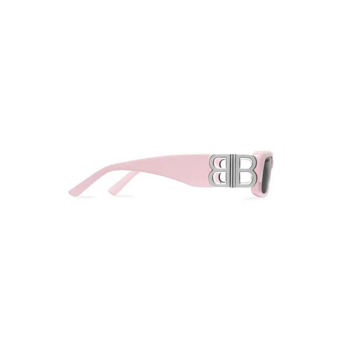 Women Sunglasses Balenciaga Dynasty Rectangle Sunglasses In Pink