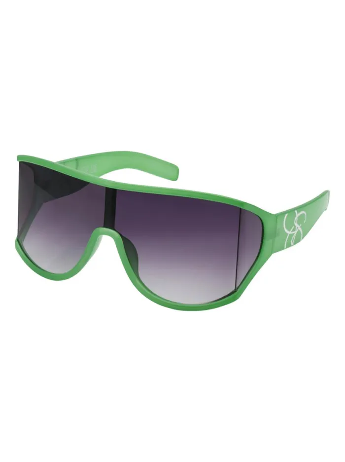 Women Sunglasses Jessica Simpson Oversized Square Wrap Shield Sunglasses In Green Women Sunglasses Jessica Simpson Oversized Square Wrap Shield Sunglasses In Green