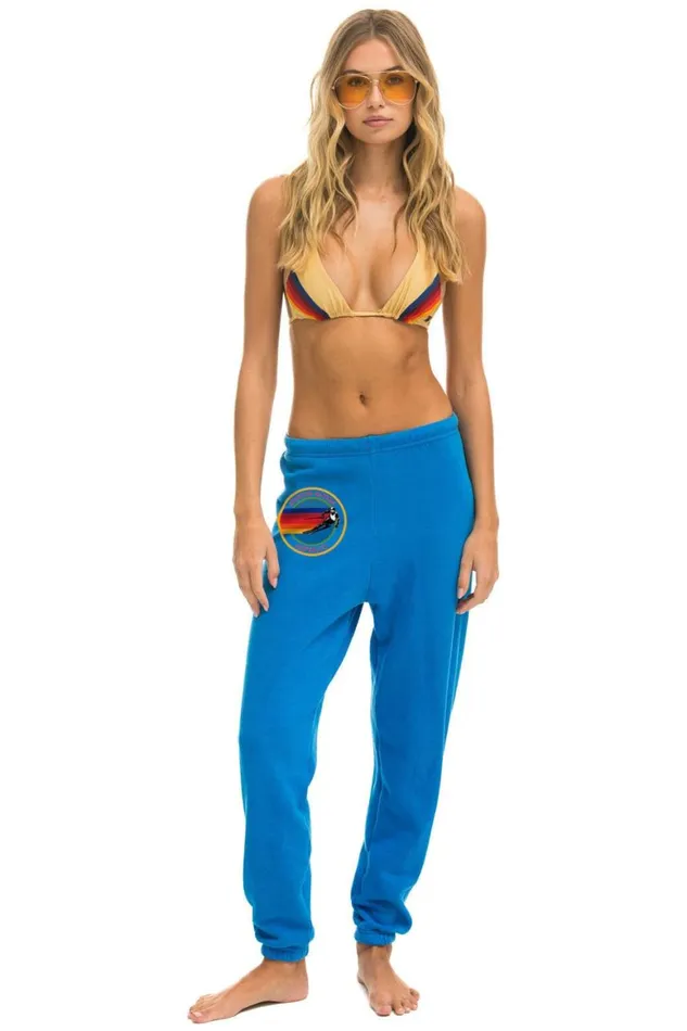Women Sweatpants Aviator Nation Aspen Sweatpants 8211 Ocean