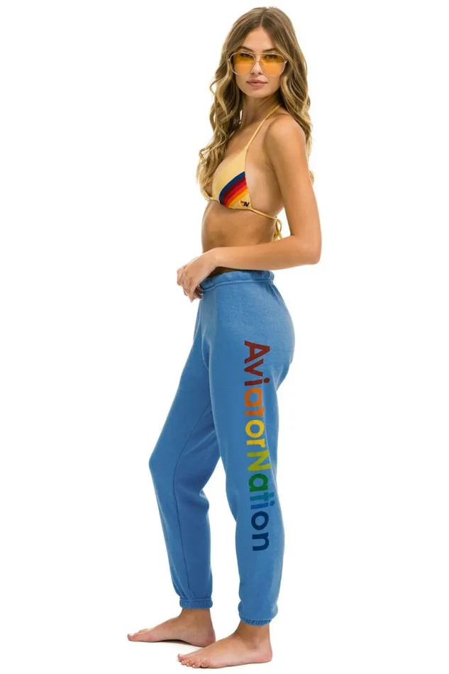 Women Sweatpants Aviator Nation Las Vegas Sweatpants 8211 Cobalt