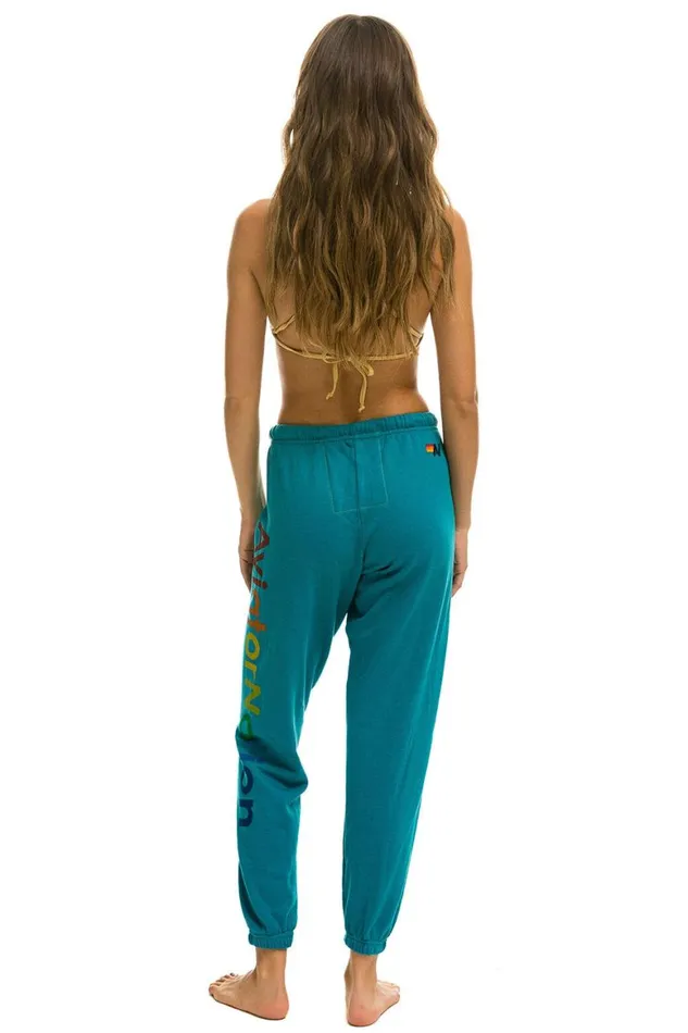 Women Sweatpants Aviator Nation Malibu Sweatpants 8211 Teal