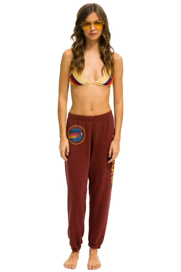 Women Sweatpants Aviator Nation Nashville Sweatpants 8211 Claret