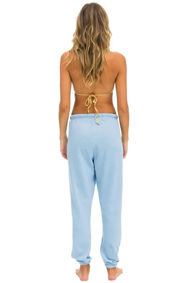 Women Sweatpants Aviator Nation Rainbow Heart Stitch Sweatpants 8211 Ice
