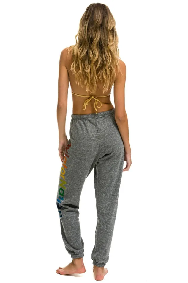Women Sweatpants Aviator Nation Sweatpants 8211 Heather Grey