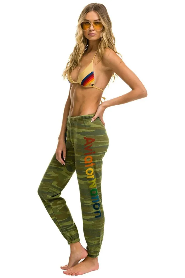 Women Sweatpants Aviator Nation Vail Sweatpants 8211 Camo
