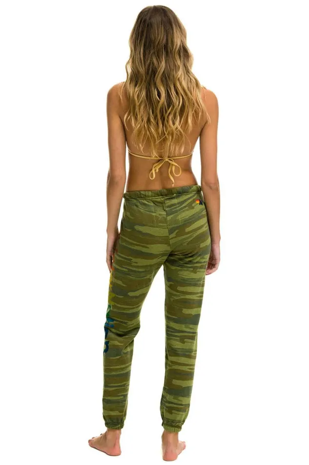 Women Sweatpants Aviator Nation Vail Sweatpants 8211 Camo
