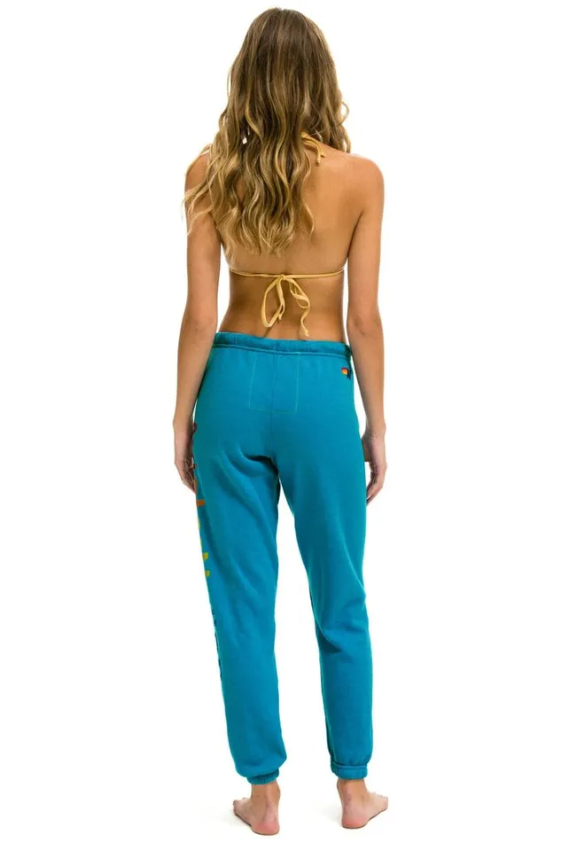 Women Sweatpants Aviator Nation Vail Sweatpants 8211 Teal