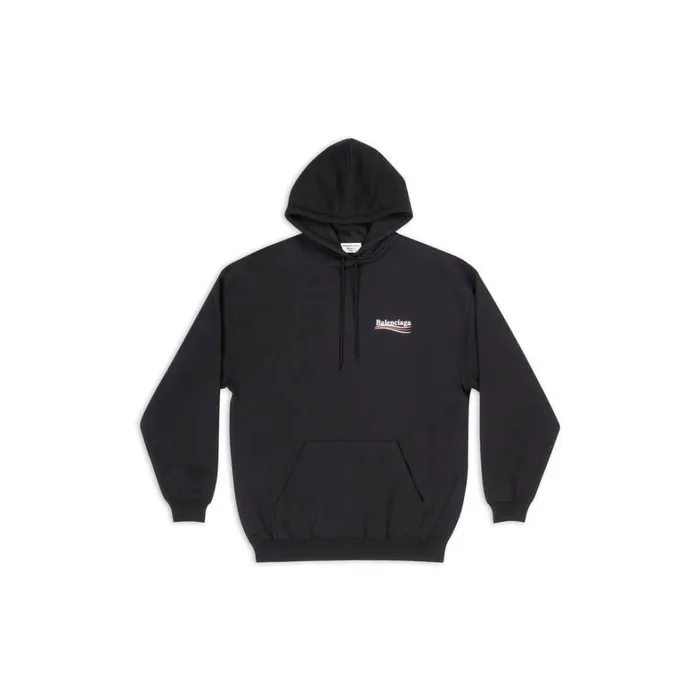 Women Sweatshirts and Hoodies Balenciaga Political Campaign Hoodie Medium Fit In Black Women Sweatshirts and Hoodies Balenciaga Political Campaign Hoodie Medium Fit In Black