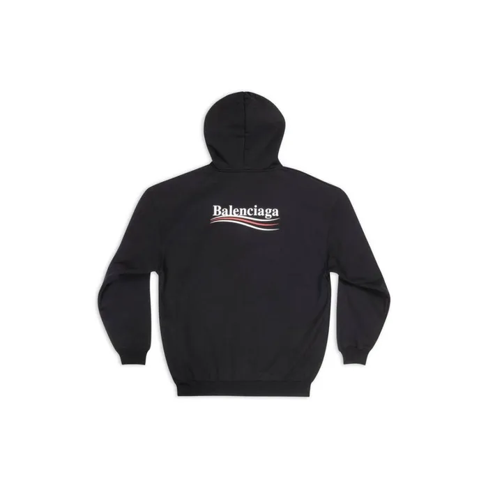 Women Sweatshirts and Hoodies Balenciaga Political Campaign Hoodie Medium Fit In Black