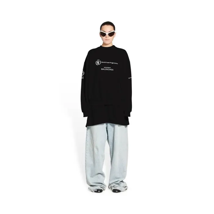 Women Sweatshirts and Hoodies Balenciaga Wfp Sweatshirt Regular Fit In Black