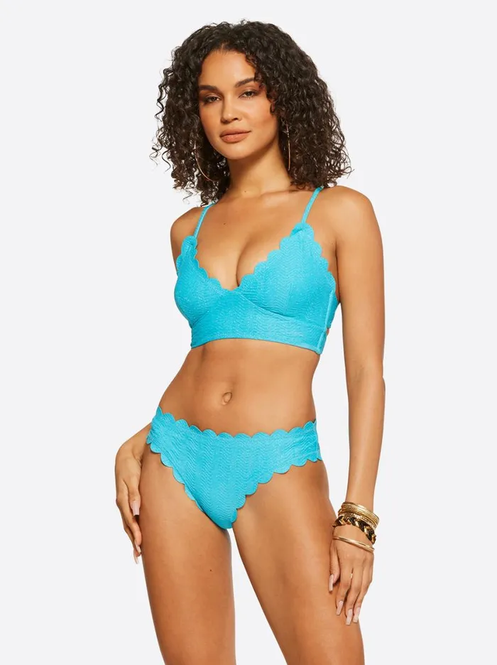 Women Swim Jessica Simpson Under The Sea Cropped Cami In Paradise Sky