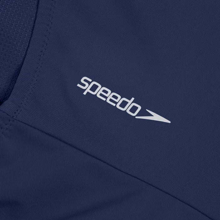 Women Swimming Costumes Speedo Women039s Solid Highneck Swimsuit Blue