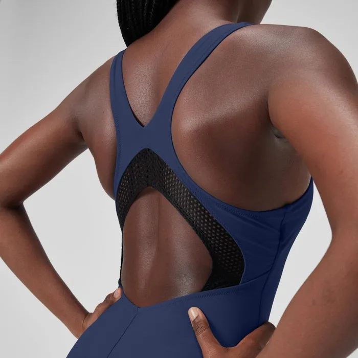 Women Swimming Costumes Speedo Women039s Solid Scoop With Mesh Swimsuit Blue Women Swimming Costumes Speedo Women039s Solid Scoop With Mesh Swimsuit Blue
