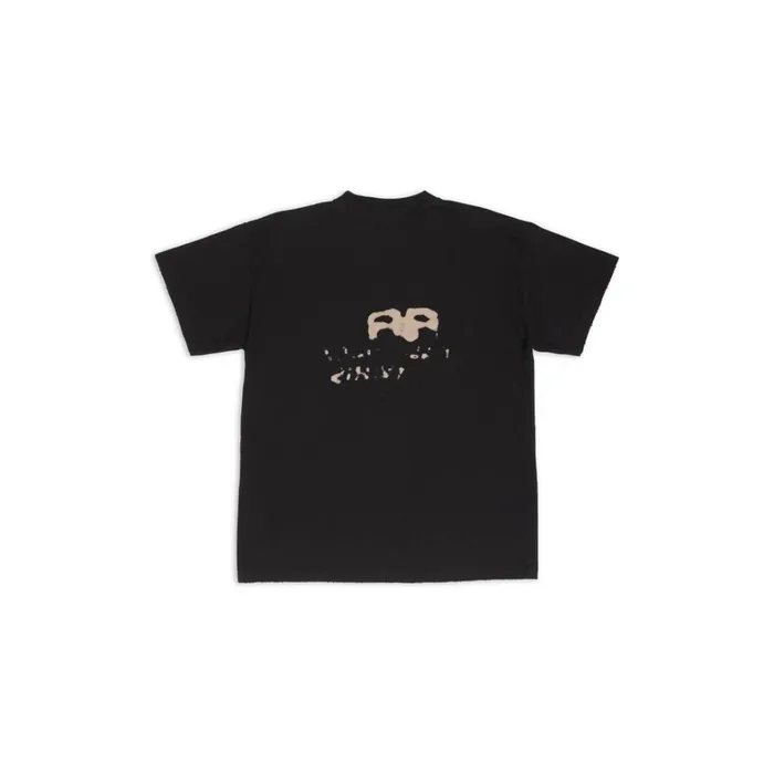 Women Tshirts Balenciaga Handdrawn Bb Icon Tshirt Medium Fit In Black