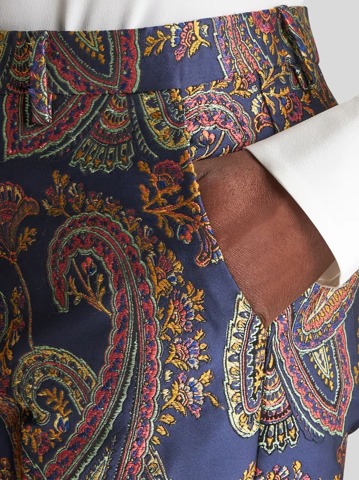 Women Tailored Jacquard Trousers Etro Trousers