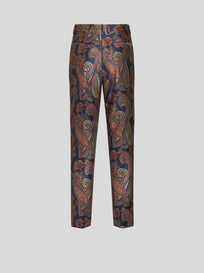 Women Tailored Jacquard Trousers Etro Trousers