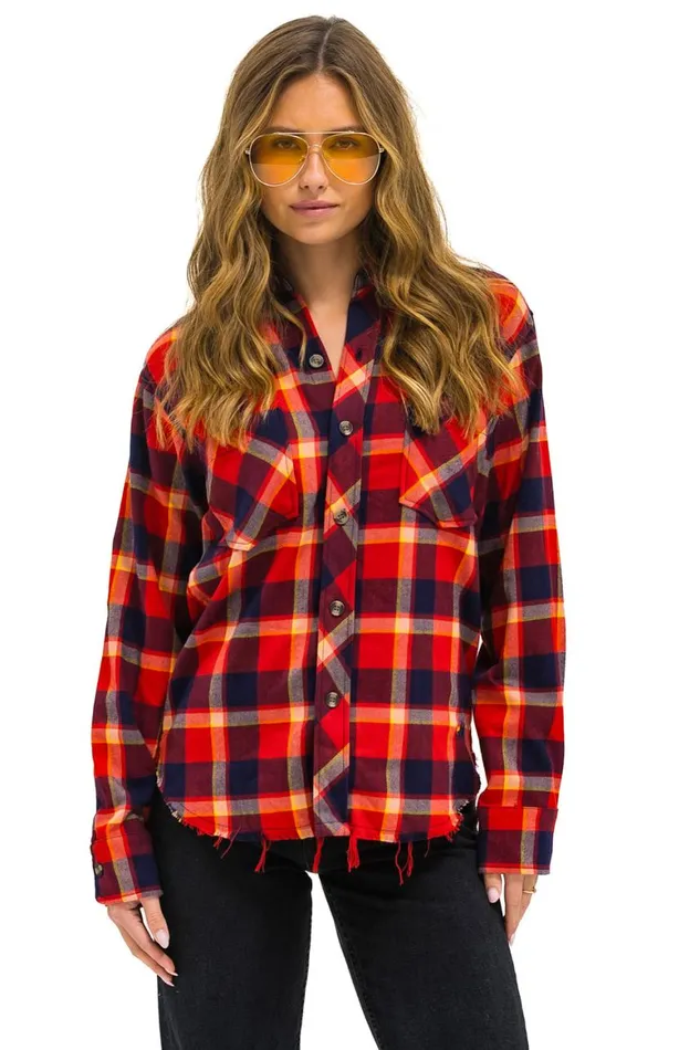 Women Tees Aviator Nation Plaid Flannel Light Weight Unisex Western Shirt 8211 Rugby Plaid Women Tees Aviator Nation Plaid Flannel Light Weight Unisex Western Shirt 8211 Rugby Plaid
